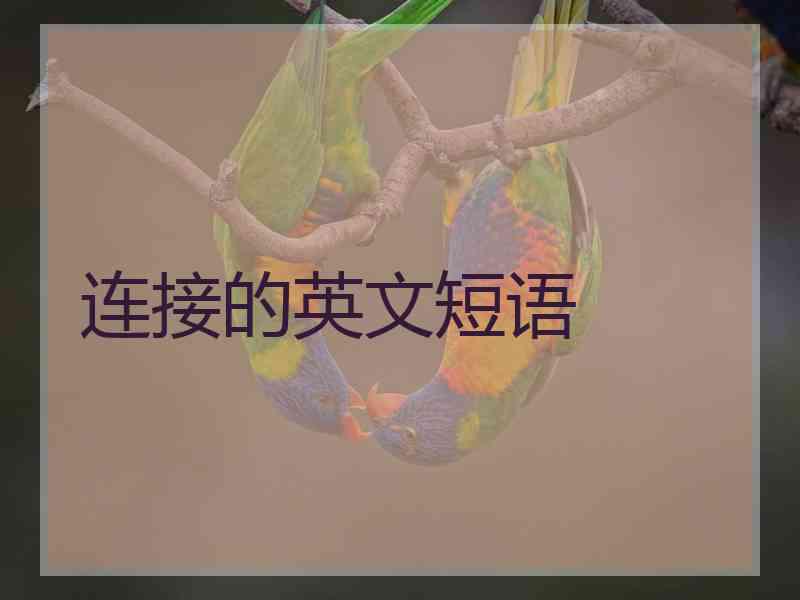 连接的英文短语