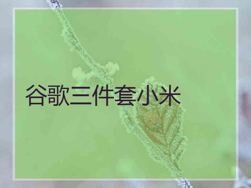 谷歌三件套小米