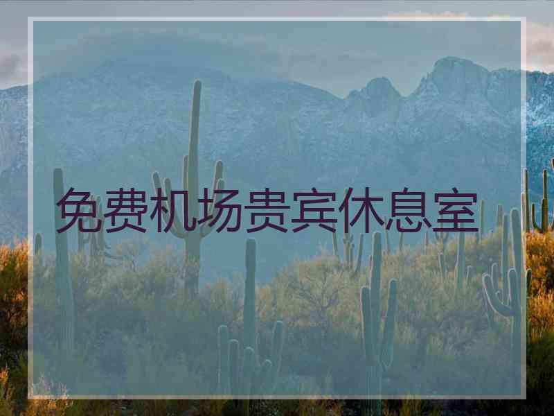 免费机场贵宾休息室