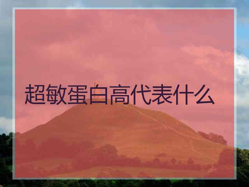 超敏蛋白高代表什么