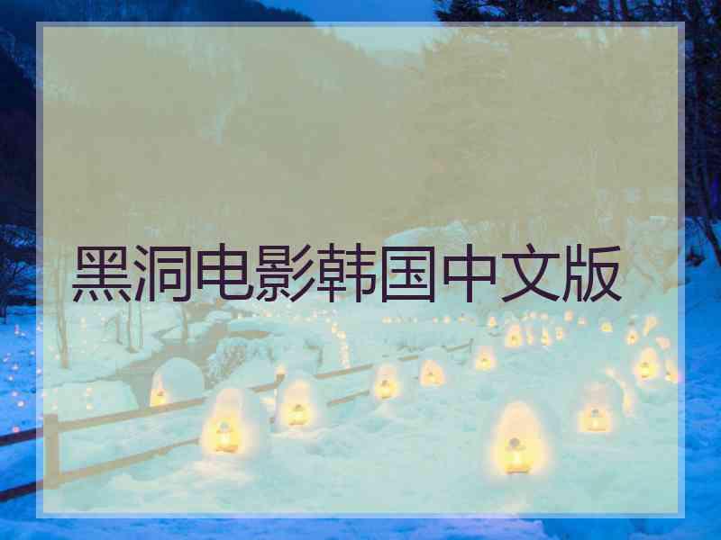 黑洞电影韩国中文版