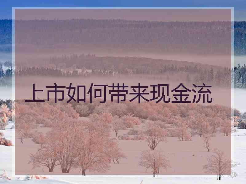 上市如何带来现金流