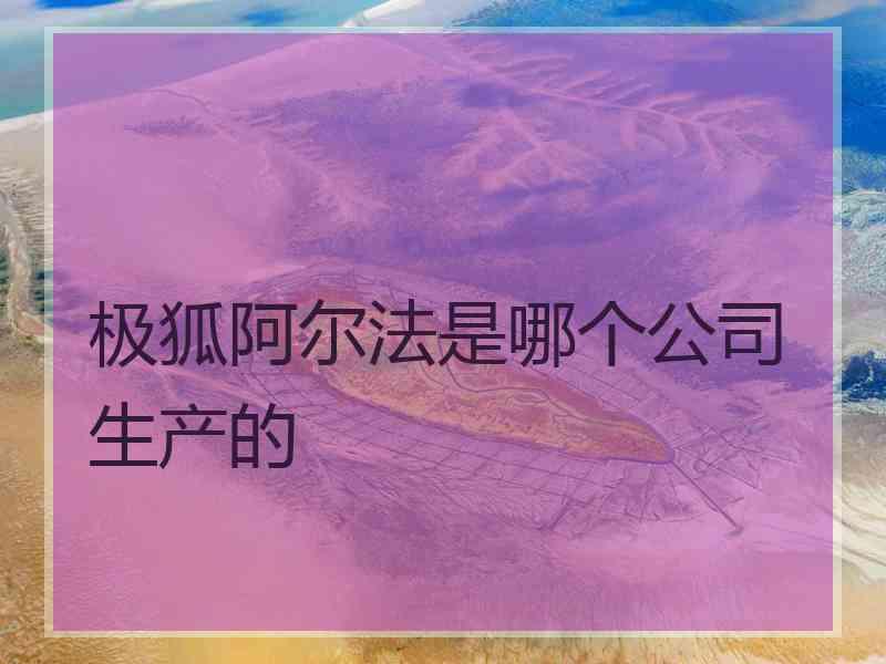 极狐阿尔法是哪个公司生产的