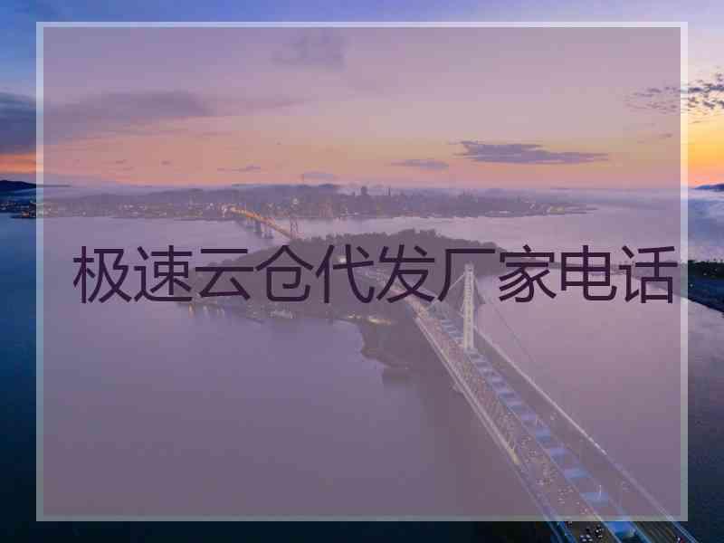极速云仓代发厂家电话