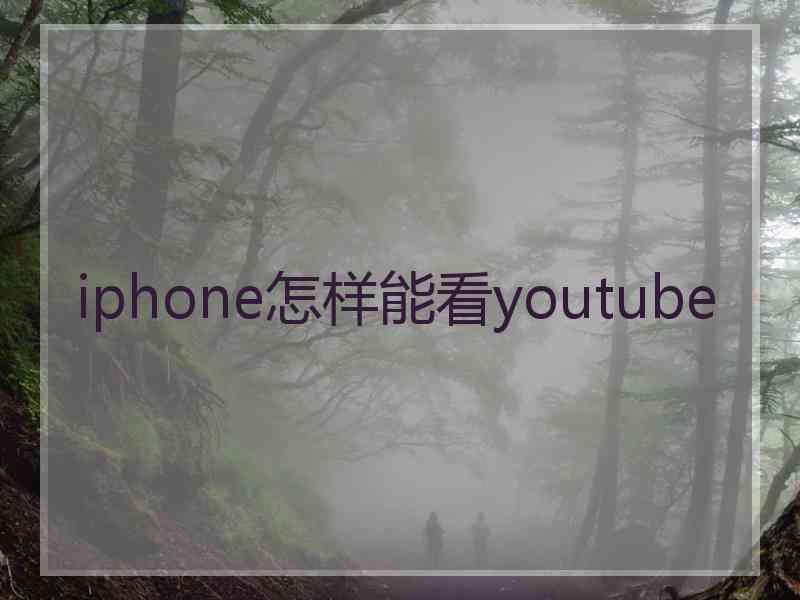iphone怎样能看youtube