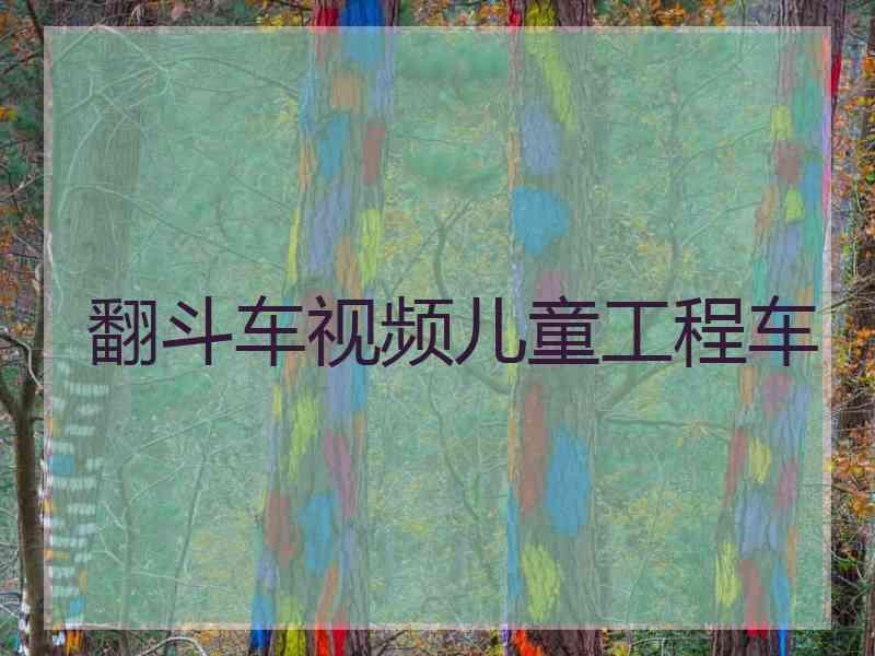 翻斗车视频儿童工程车