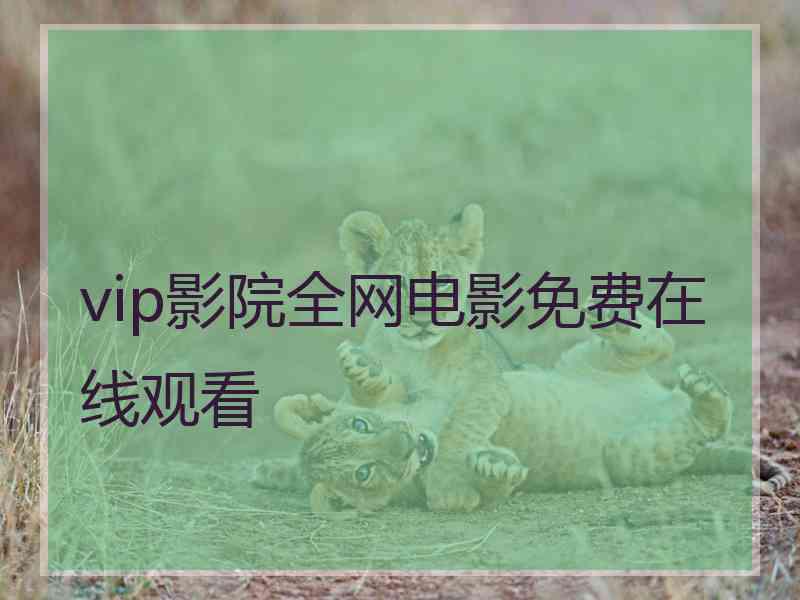 vip影院全网电影免费在线观看