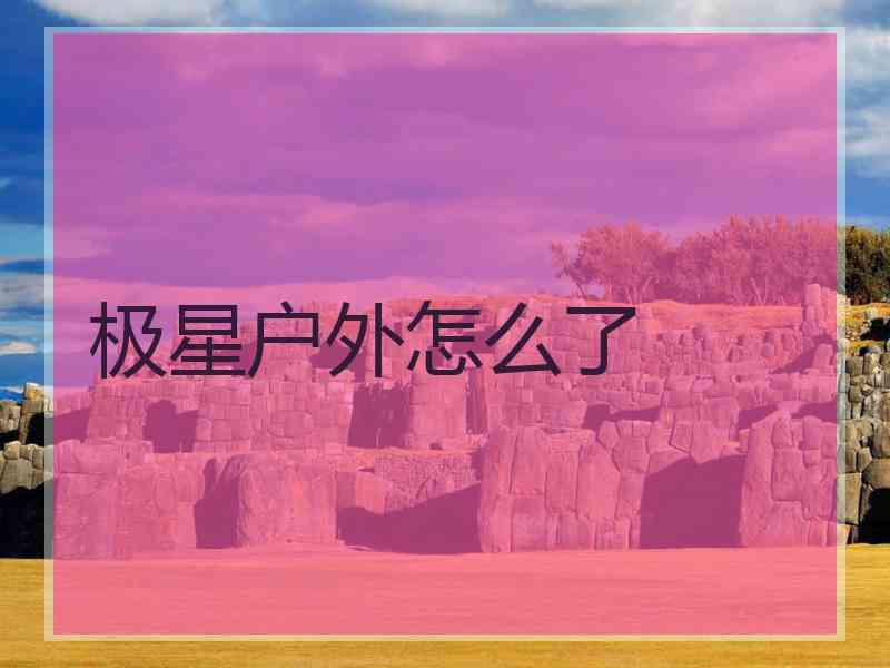 极星户外怎么了