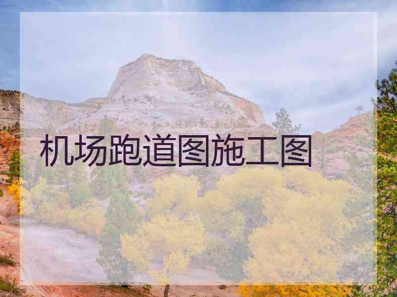 机场跑道图施工图