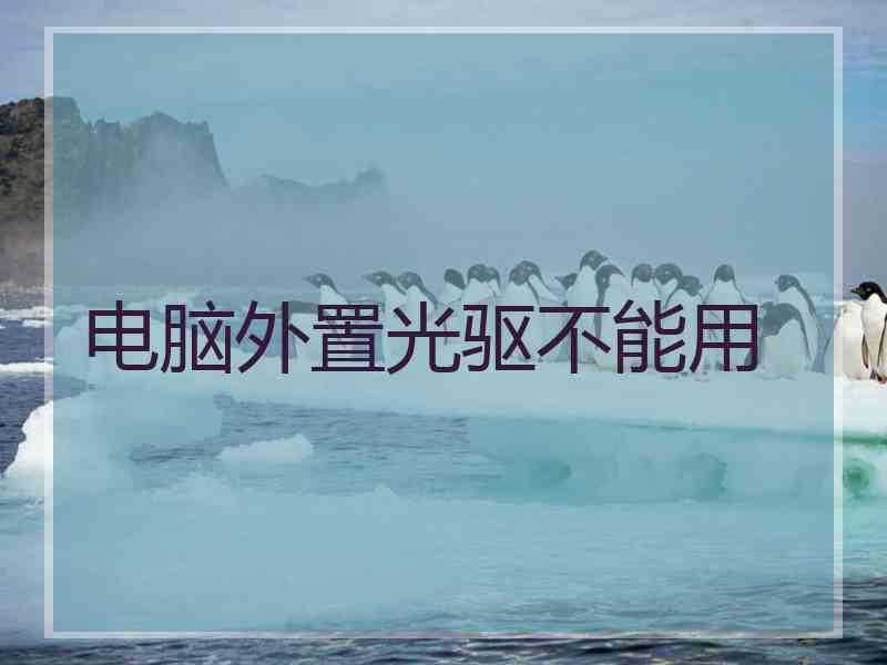 电脑外置光驱不能用