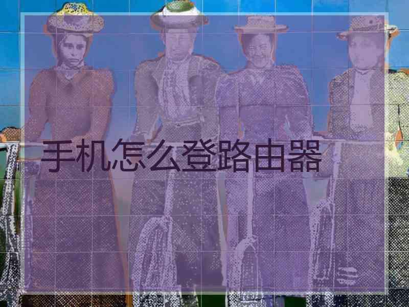 手机怎么登路由器