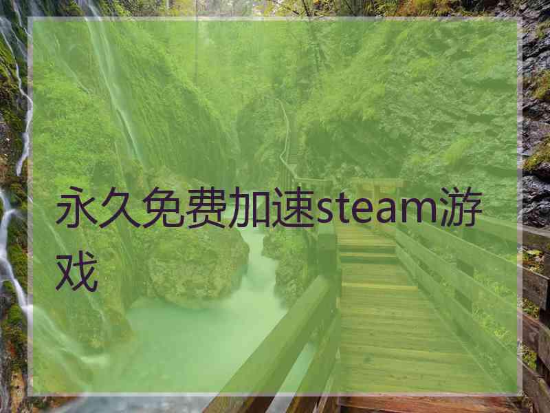 永久免费加速steam游戏