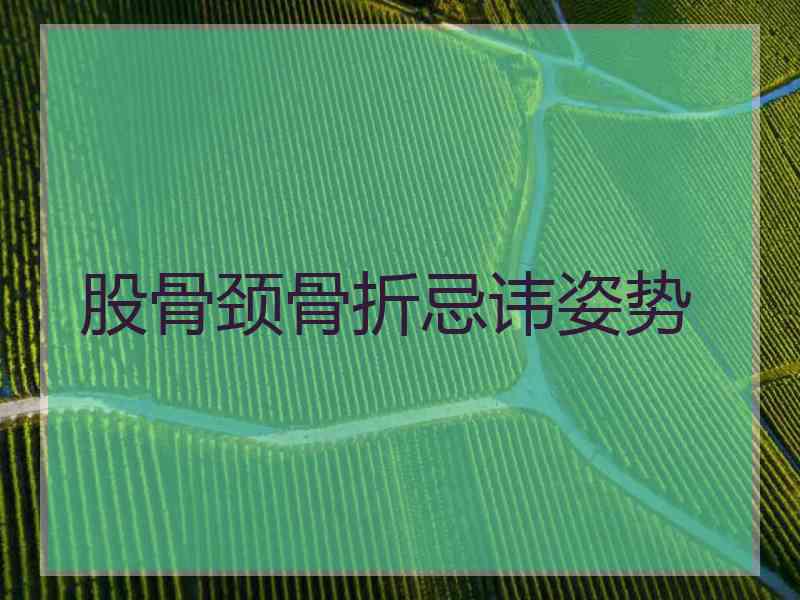 股骨颈骨折忌讳姿势