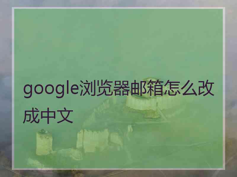 google浏览器邮箱怎么改成中文