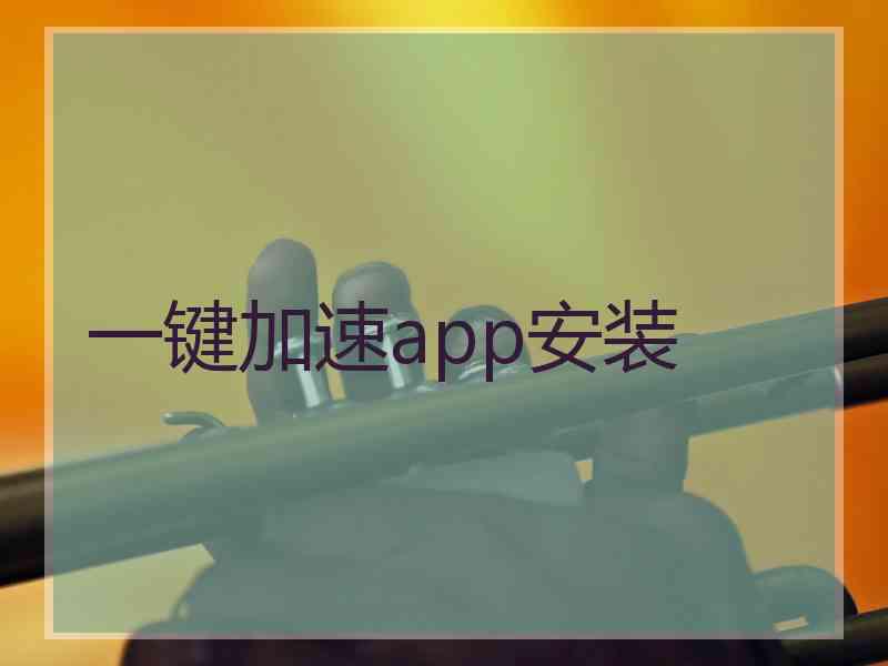 一键加速app安装