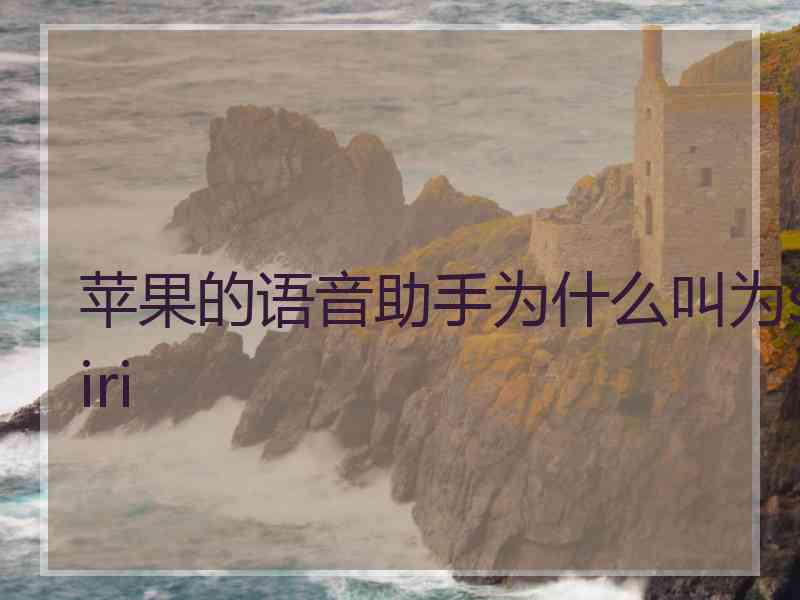 苹果的语音助手为什么叫为siri