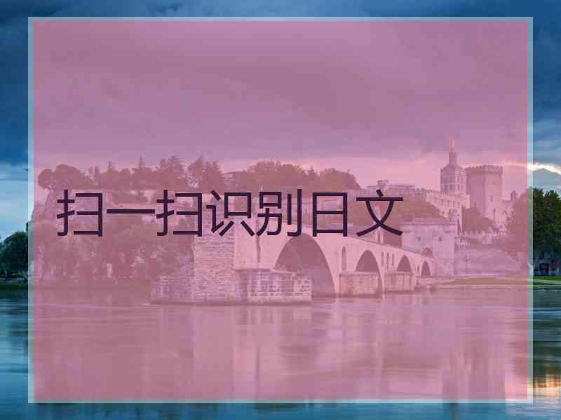 扫一扫识别日文