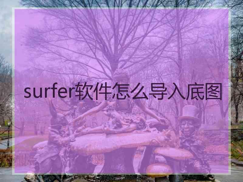 surfer软件怎么导入底图