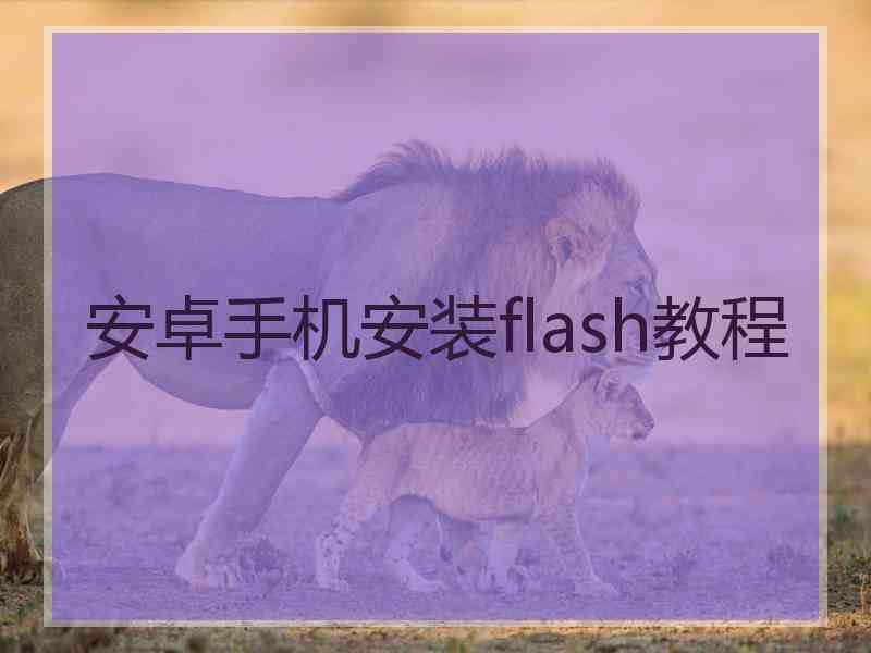 安卓手机安装flash教程