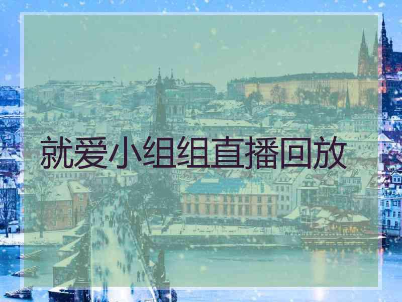 就爱小组组直播回放