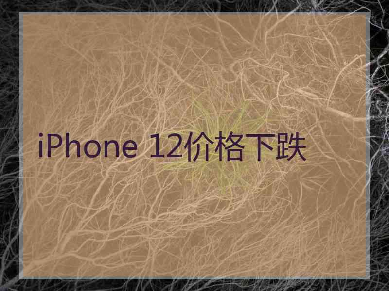 iPhone 12价格下跌