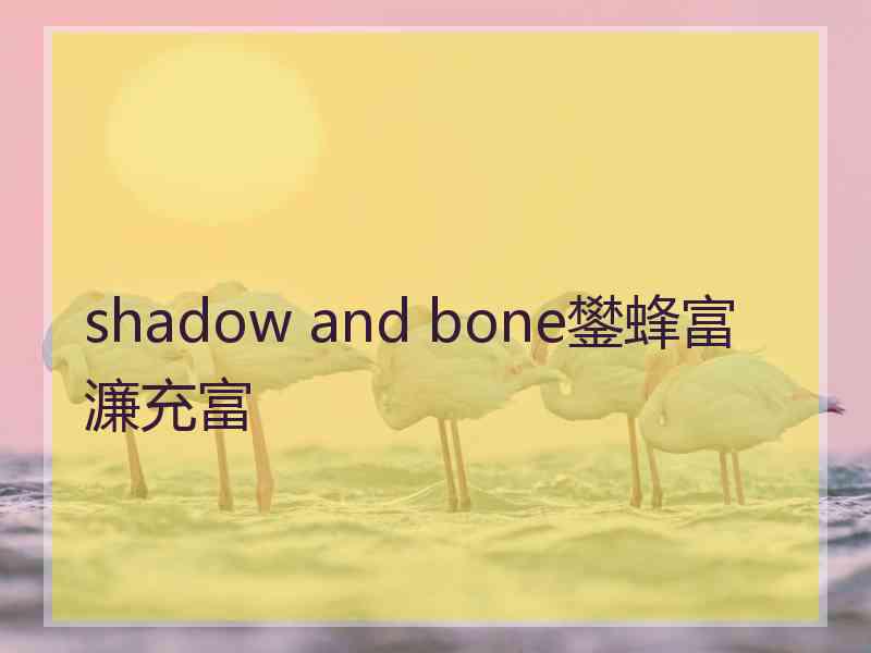 shadow and bone鐢蜂富濂充富