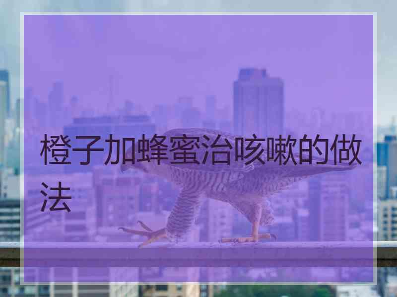 橙子加蜂蜜治咳嗽的做法