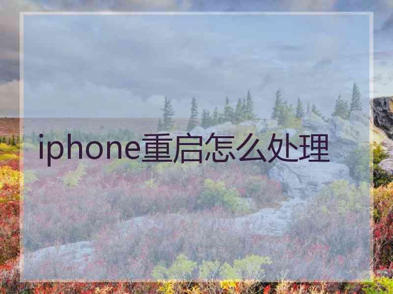 iphone重启怎么处理