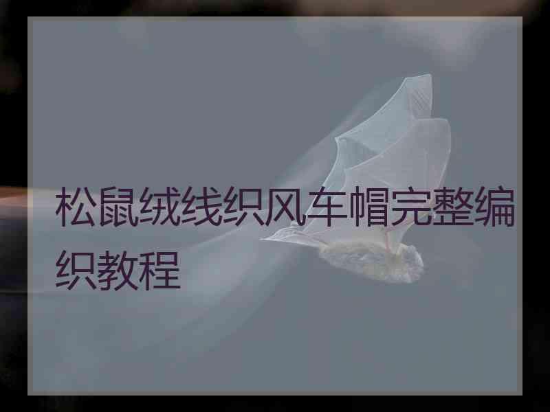 松鼠绒线织风车帽完整编织教程