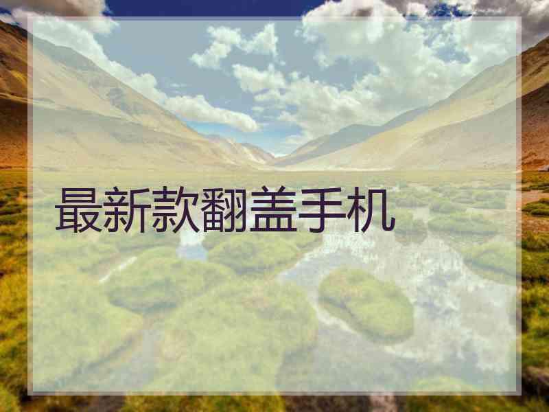 最新款翻盖手机
