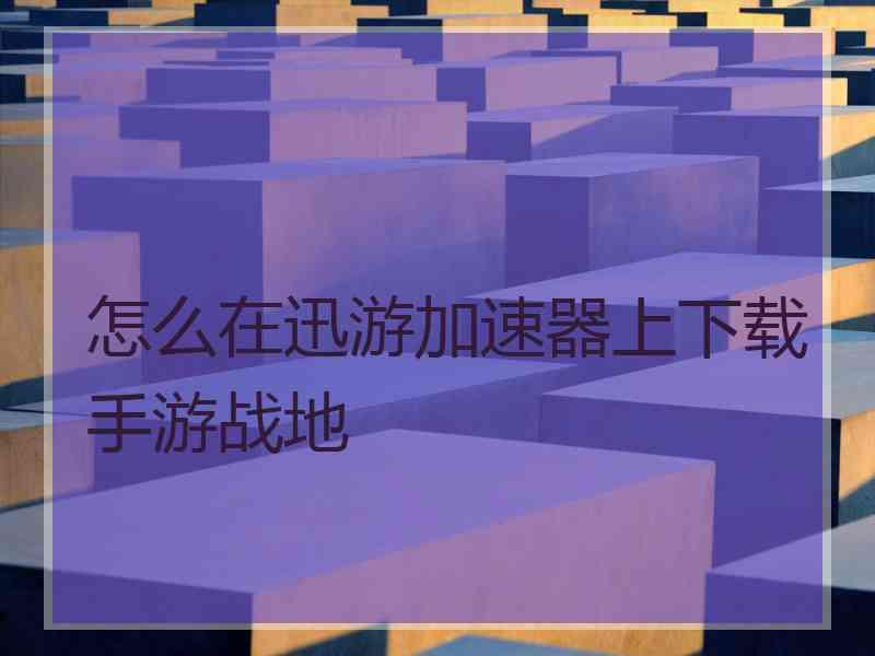 怎么在迅游加速器上下载手游战地