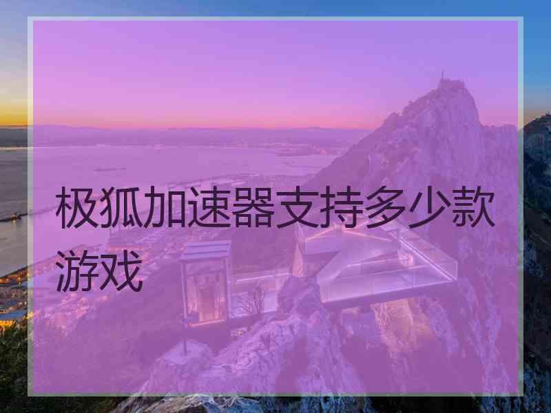 极狐加速器支持多少款游戏