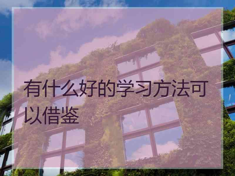 有什么好的学习方法可以借鉴