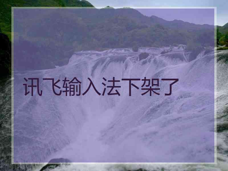 讯飞输入法下架了