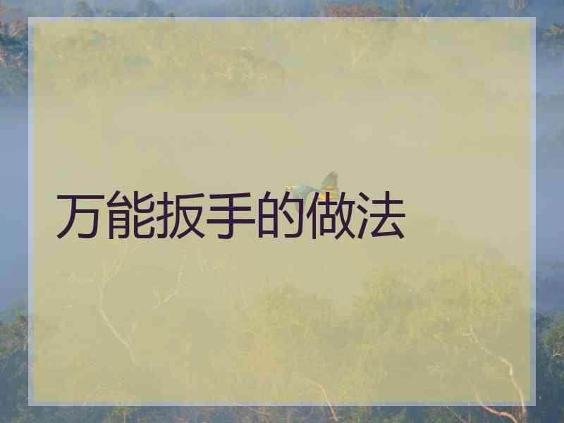 万能扳手的做法