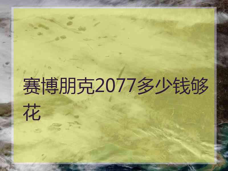 赛博朋克2077多少钱够花