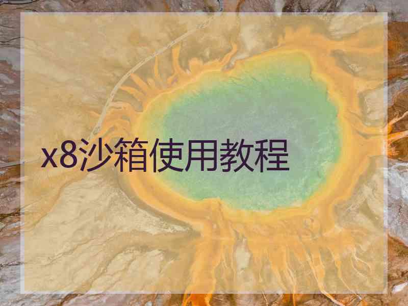 x8沙箱使用教程