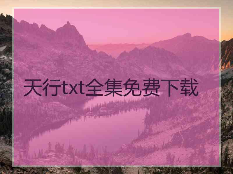 天行txt全集免费下载