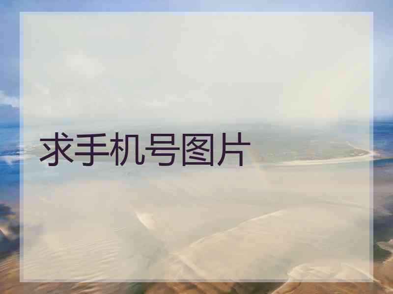 求手机号图片