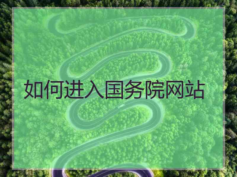如何进入国务院网站