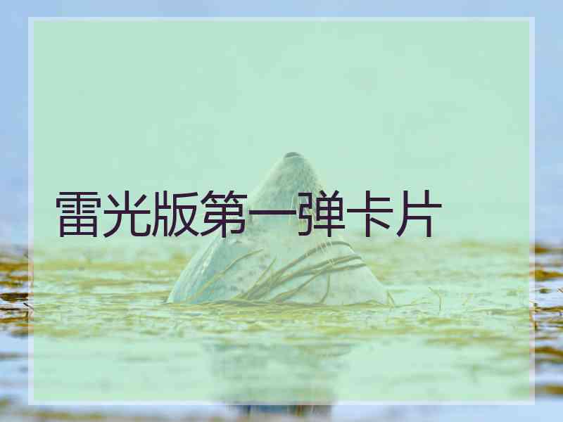 雷光版第一弹卡片