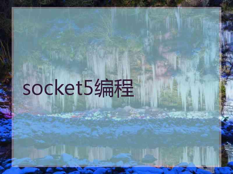 socket5编程