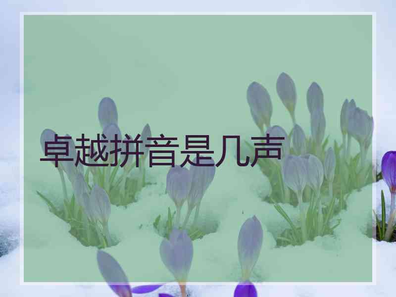 卓越拼音是几声