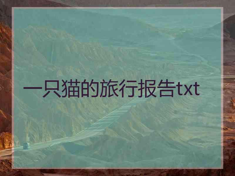 一只猫的旅行报告txt