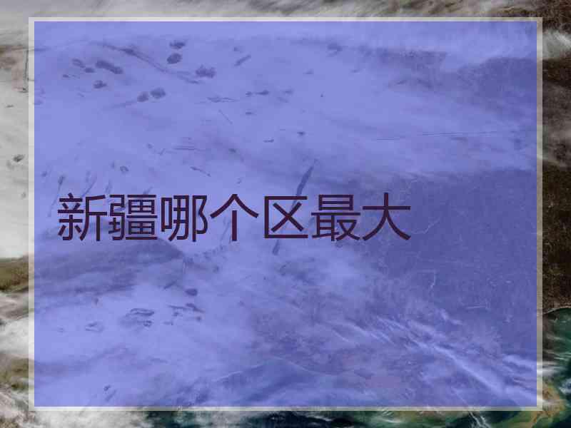 新疆哪个区最大