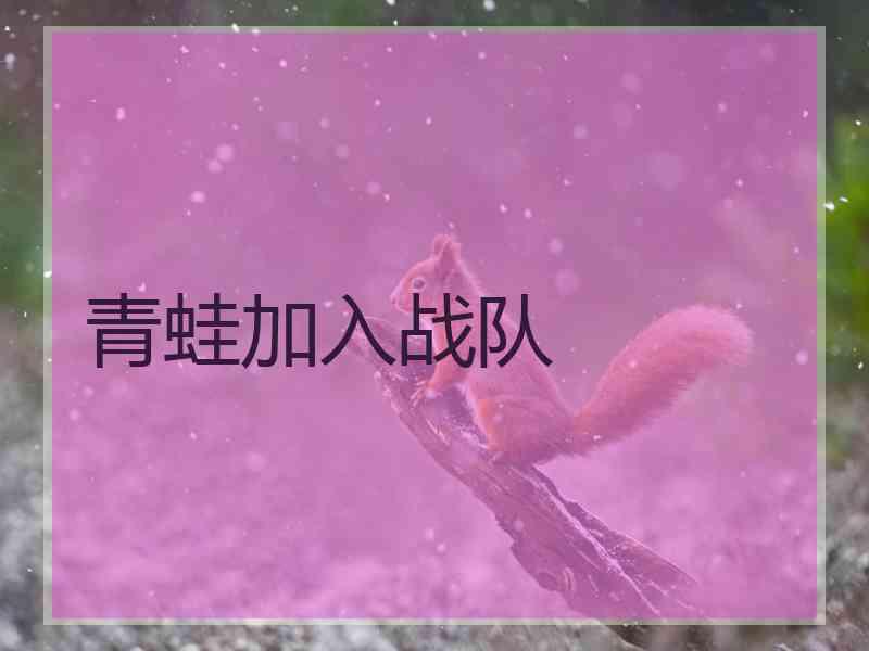 青蛙加入战队