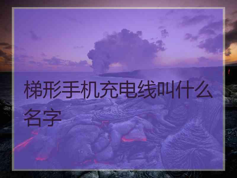 梯形手机充电线叫什么名字