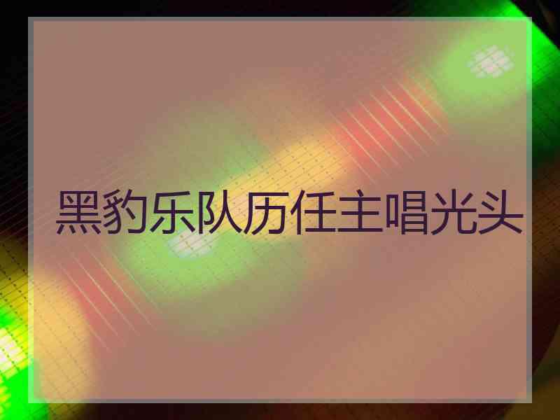 黑豹乐队历任主唱光头