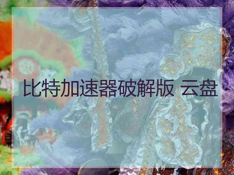 比特加速器破解版 云盘
