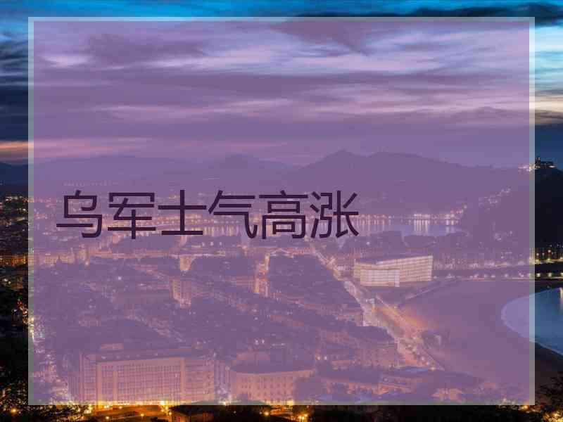 乌军士气高涨